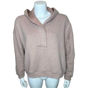 Lunya Restore Double Faced Hooded Pullover XS/S Otium Tan Heather